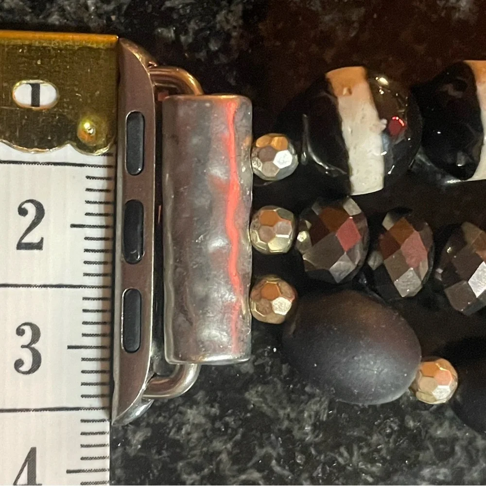 Apple Watch band Black Beaded